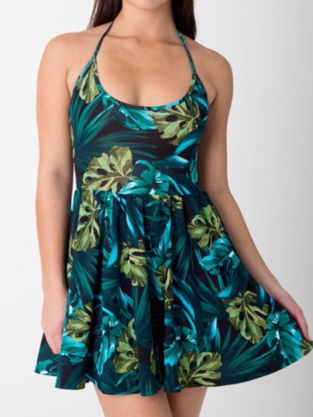 American Apparel Jungle Print Skater Dress